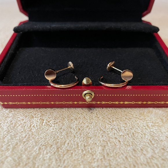 CARTIER Juste Un Clou 18k RG Earrings - Picture 5 of 10